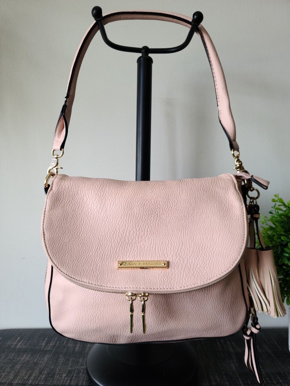Poppy & Peonies Downtown Blush Shoulder Crossbody Bag